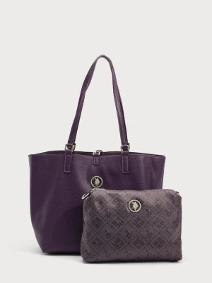 Torba na zakupy U.S. POLO ASSN. ciemnofioletowy