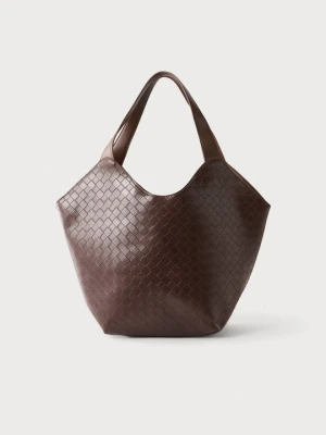 Torba na zakupy Vero Moda ciemnobrązowy