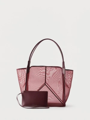 Torba na zakupy Victoria Beckham bordowy