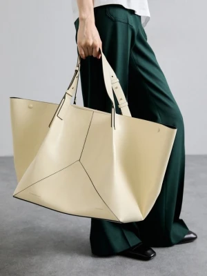 Torba na zakupy Victoria Beckham mleczny