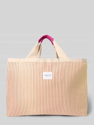 Torba plażowa z naszywką z logo model „Poplin” Studio Noos