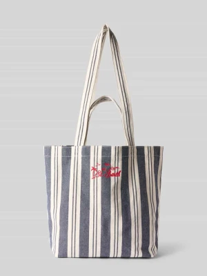 Torba plażowa z wyhaftowanym logo MC2 Saint Barth Granatowy