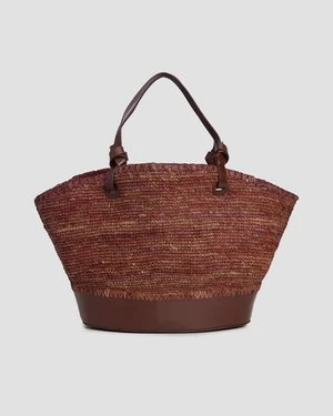 Torba Pleciona Staud Squillo Raffia Tote