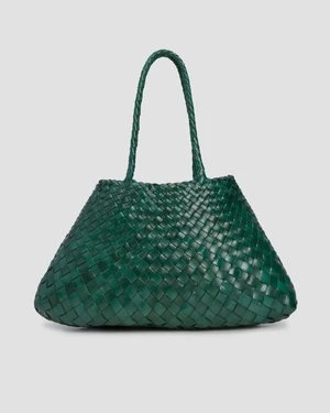 Torba Pleciona Ze Skóry Dragon Diffusion Santa Croce Big Zielona