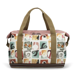 Torba podróżna damska Anekke, wykonana z materiału tekstylnego z dekoracyjnym nadrukiem pojemna, 42578-001