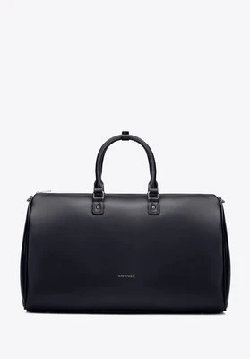 Torba podróżna damska z imitacji skóry z regulowanym paskiem czarna Wittchen