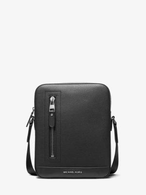 Torba podróżna Hudson z groszkowej skóry Michael Kors CZARNY (Czarny)