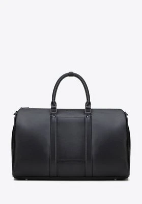 Torba podróżna męska z ekoskóry z regulowanym paskiem czarna Wittchen