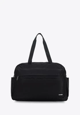 Torba podróżna z nylonu czarno-srebrna Wittchen