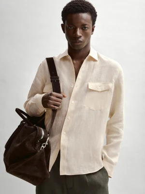 Torba Podróżna Z Zamszowej Skóry - Brązowy - Massimo Dutti - Male