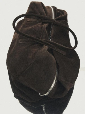 Torba Podróżna Ze Skóry I Zamszu – Limited Edition - Brązowy - Massimo Dutti - Male