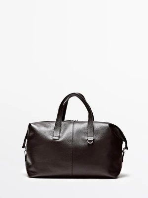 Torba Podróżna Ze Skóry Nappa - Brązowy - - Massimo Dutti - Mężczyzna