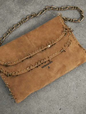 Torba Radical Boho z zamszu z detalem piercingu PATRIZIA PEPE