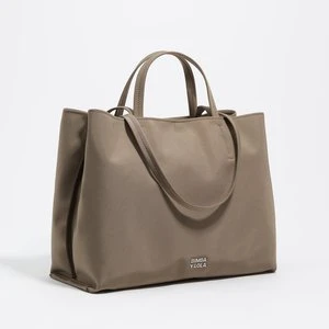 Torba shopper Chihuahua duża nylon taupe BIMBA Y LOLA