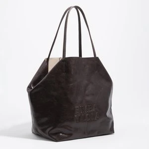 Torba shopper duża skóra ciemna czekolada BIMBA Y LOLA