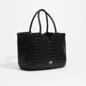 Torba shopper duża skóra pleciona czarna BIMBA Y LOLA
