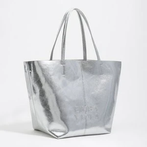 Torba shopper duża skóra srebrna BIMBA Y LOLA