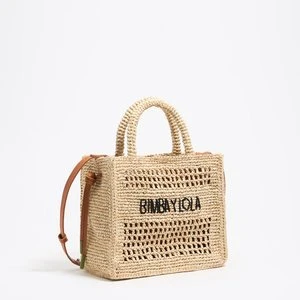 Torba shopper mała rafia naturalna BIMBA Y LOLA