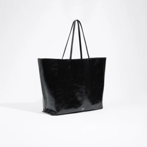 Torba shopper maxi błyszcząca skóra czarna BIMBA Y LOLA
