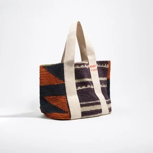 Torba shopper maxi juta bakłażan BIMBA Y LOLA