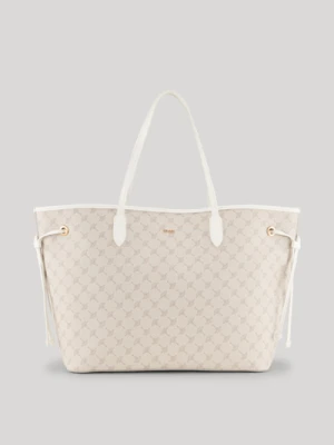 Torba shopper Mazzolino Lara w kolorze złamanej bieli z chabrowym wzorem Joop