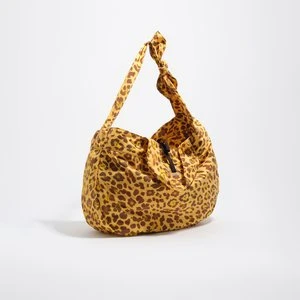 Torba shopper nylon Leopard żółta BIMBA Y LOLA
