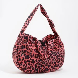 Torba shopper nylon print Leopard neonowy róż BIMBA Y LOLA