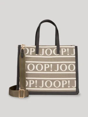 Torba shopper Paraffa Aurelia w kolorze beżowo-ciemnoniebieskim Joop