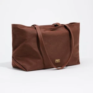 Torba shopper średnia woskowane wykończenie rdzawy brąz BIMBA Y LOLA RUST