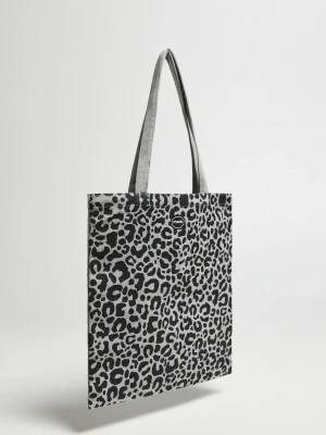 Torba shopper w zwierzęcy wzór szara Moodo