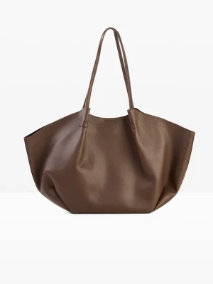 Torba shopper XXL BonPrix brązowy