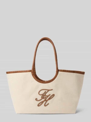 Torba shopper z czystego lnu Tommy Hilfiger