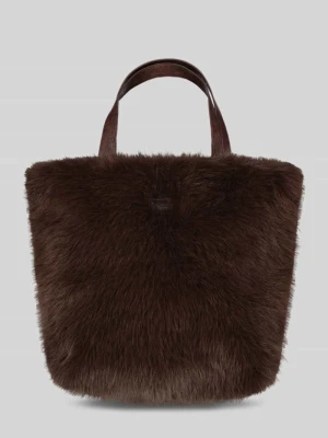 torba shopper z detal z logo Barts Ciemnobrązowy
