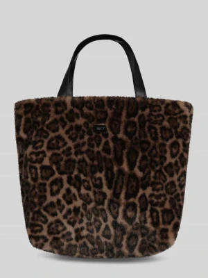 torba shopper z detal z logo Barts Jasnobrązowy