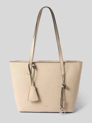 Torba shopper z detal z logo model 'LOHJA' Seidenfelt Kamienny