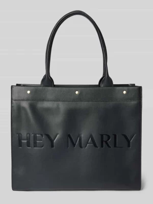 Torba shopper z detalami z logo Hey Marly