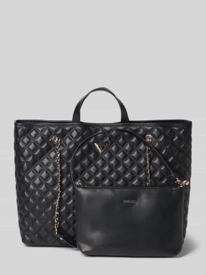 Torba shopper z detalem z logo model ‘GIULLY II LARGE’ Guess