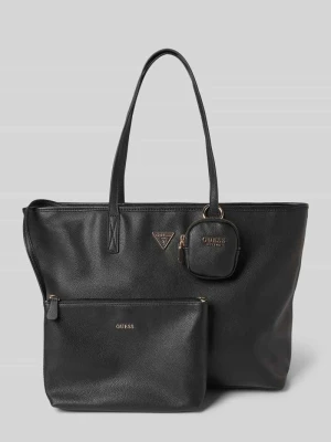 Torba shopper z detalem z logo model ‘POWER PLAY II LARGE TECH’ Guess