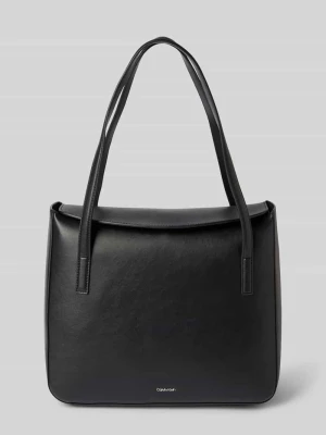 Torba shopper z detalem z logo model ‘SOFT SCULPT’ CK Calvin Klein