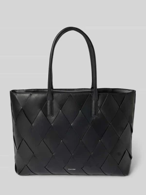 Torba shopper z efektem plecionki CK Calvin Klein
