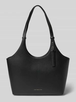 Torba shopper z fakturowanej imitacji skóry Tommy Hilfiger