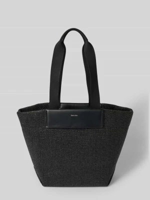 Torba shopper z fakturowanym wzorem model ‘RAFFIA’ CK Calvin Klein