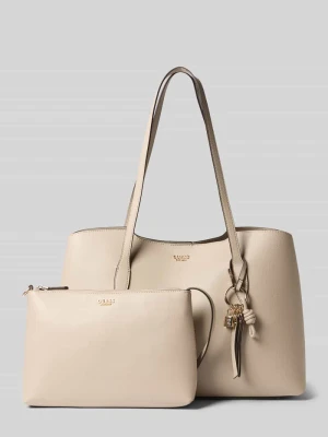 Torba shopper z funkcją 2 w 1 z wyjmowaną kieszenią wewnętrzną Guess Kamienny