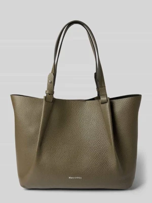 Torba shopper z groszkowej skóry bydlęcej Marc O'Polo