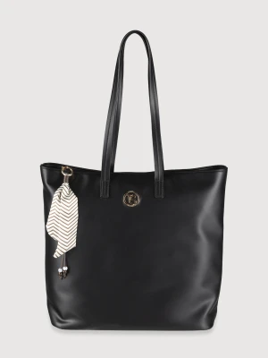 Torba shopper z imitacji skóry TOP SECRET Czarny