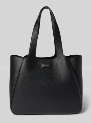 Torba shopper z imitacji skóry z naszywką z logo HUGO