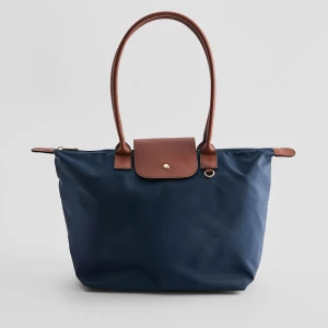 Torba shopper z klapką granatowa House