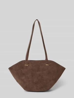Torba shopper z materiału skóropodobnego model 'Rena' Seidenfelt Ciemnobrązowy