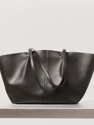 Torba shopper z metalowymi elementami khaki - Kobieta - Rozmiar uniwersalny - MANGO