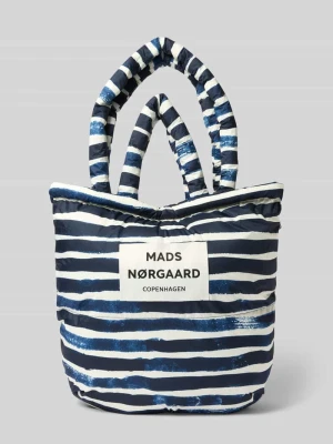 Torba shopper z naszywką z logo i detalem z logo MADS NØRGAARD